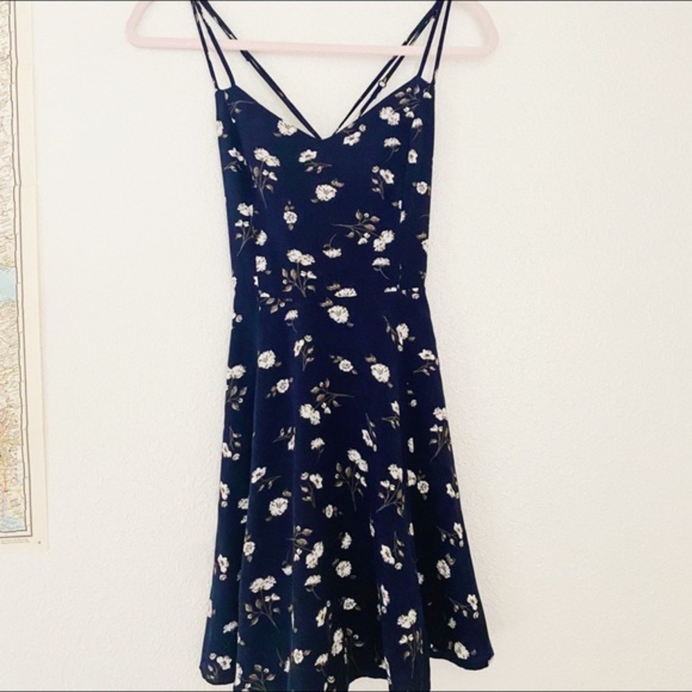 Garage Blue Floral Dress